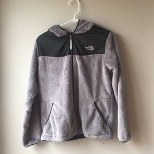 Girls youth XL north face gray jacket